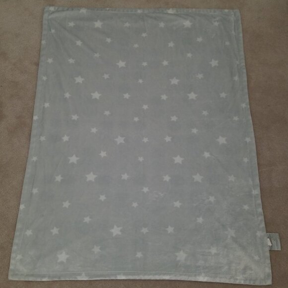 RN 119741 Owl Tree Stars Moon Fleece Baby Blanket Lovey Gray Yellow White SOFT - Picture 6 of 6